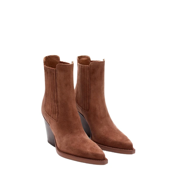 Dallas 100 Ankle Boots in Brown Suede - Image 2