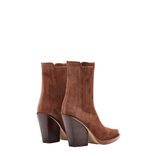 Dallas 100 Ankle Boots in Brown Suede - Image 3