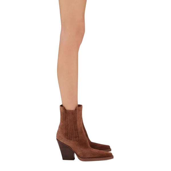 Dallas 100 Ankle Boots in Brown Suede - Image 6