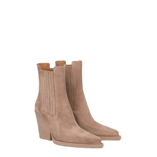 Dallas 100 Ankle Boots in Taupe Suede - Image 2