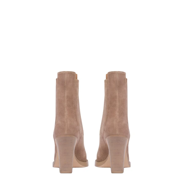 Dallas 100 Ankle Boots in Taupe Suede - Image 4