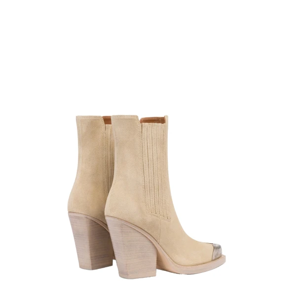 Dallas 100 Embellished Toe Ankle Boots in Angora Suede - Image 3