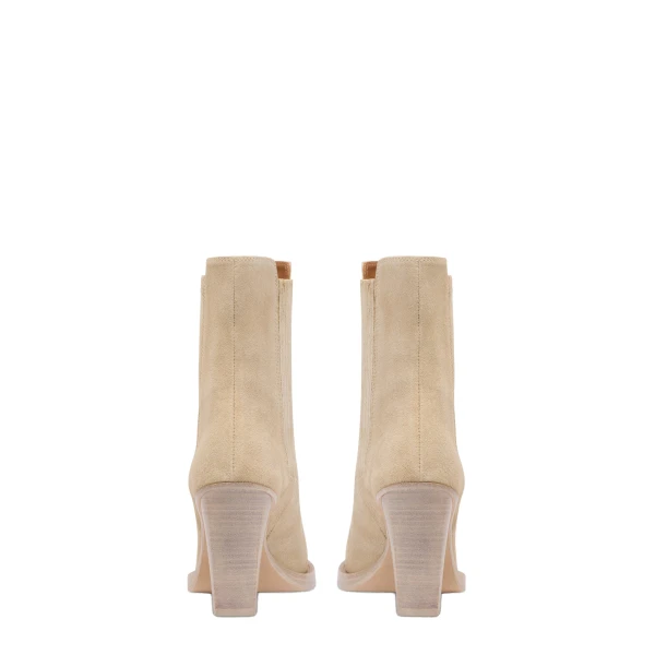 Dallas 100 Embellished Toe Ankle Boots in Angora Suede - Image 4
