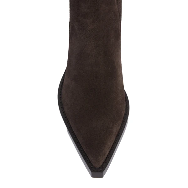 Dallas 60 Ankle Boots in Ebony Suede - Image 5