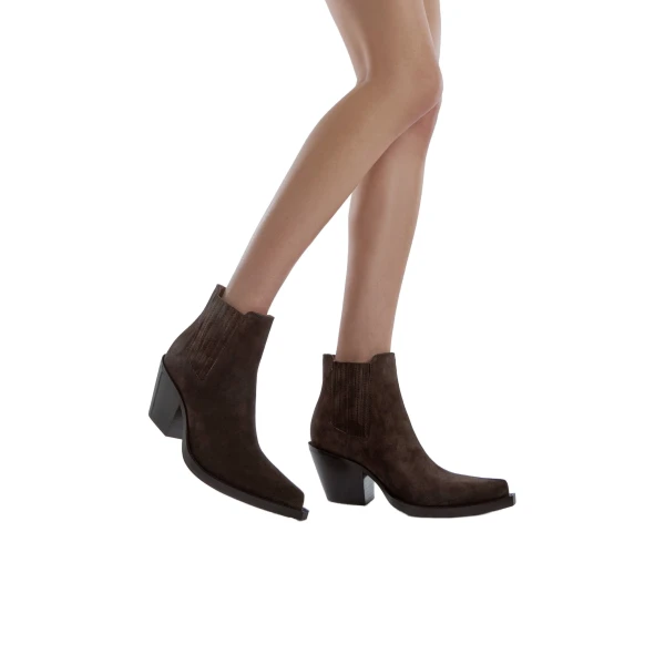 Dallas 60 Ankle Boots in Ebony Suede - Image 6