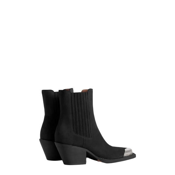 Dallas 60 Embellished Toe Ankle Boots in Black Suede - Image 3