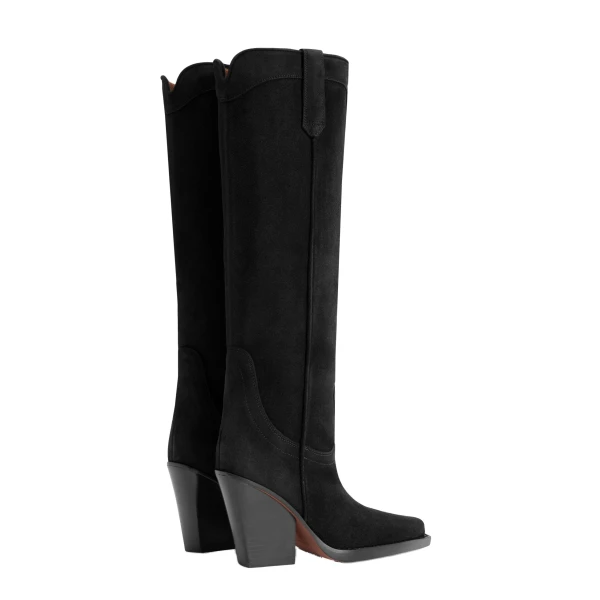 El Dorado 100 Boots in Black Suede - Image 3
