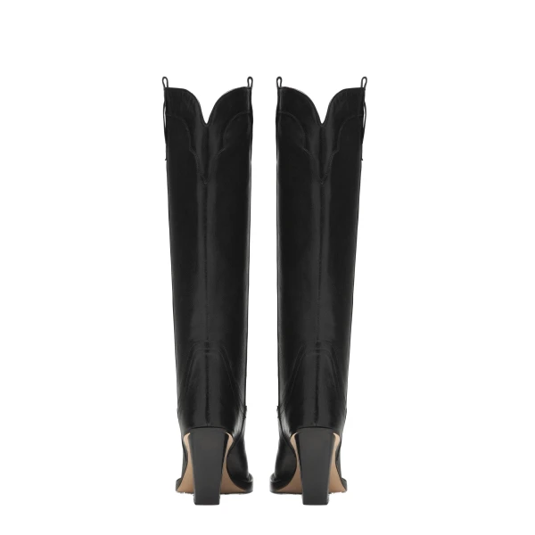 El Dorado 100 Embellished Toe Boots in Black Leather - Image 4