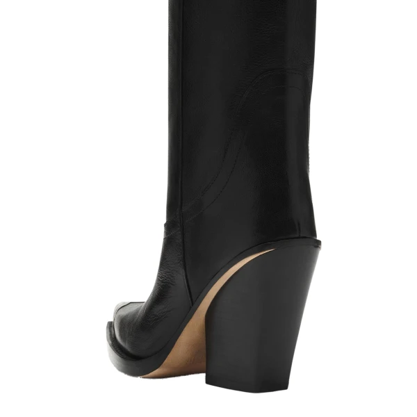 El Dorado 100 Embellished Toe Boots in Black Leather - Image 5