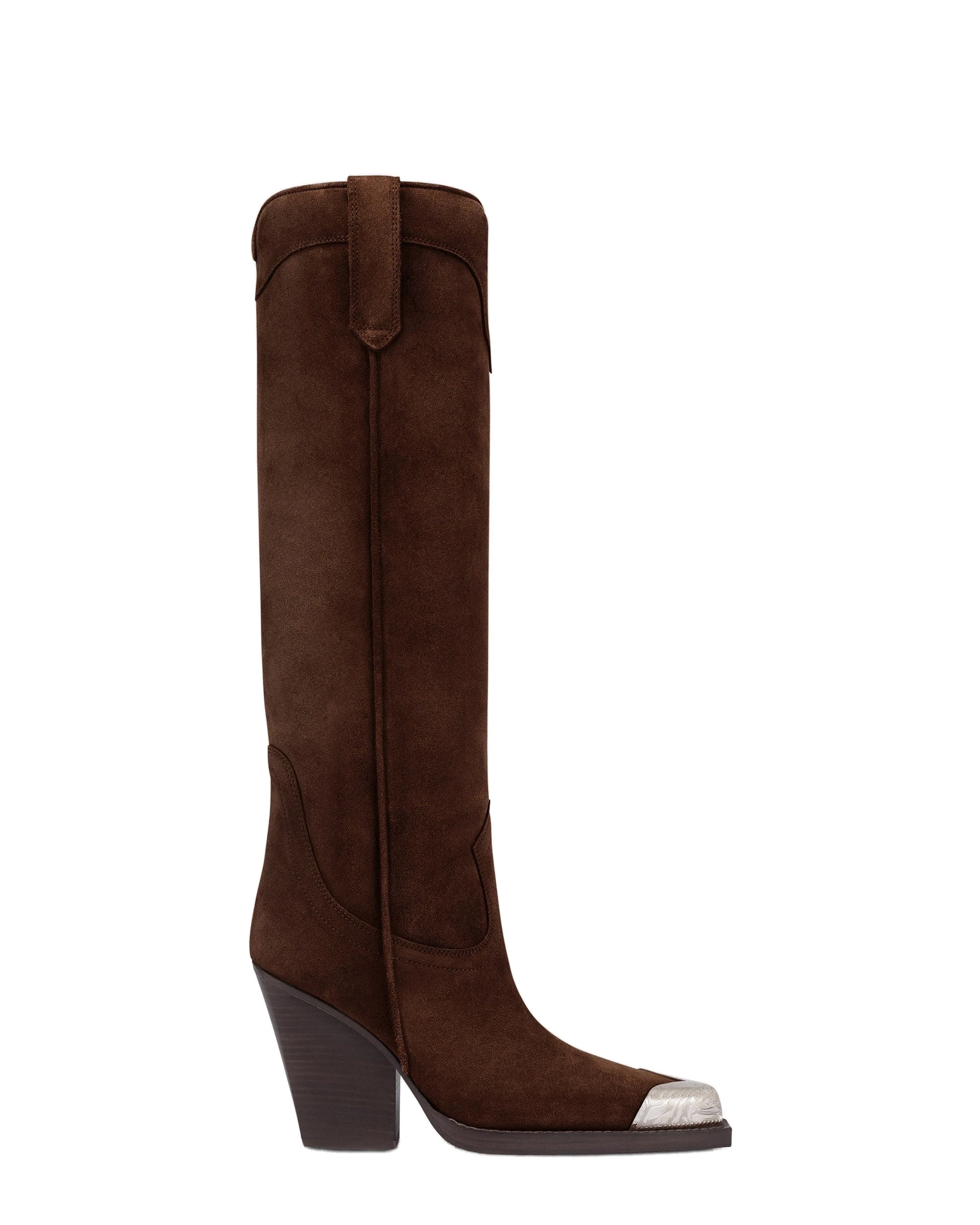 Paris Texas El Dorado 100 Boots in Cioccolato PX1814XV003 Paris Texas El Dorado 100 Embellished Toe Boots in Cioccolato Suede PX1814XV003