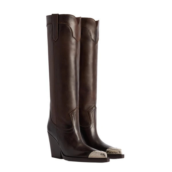 El Dorado 100 Embellished Toe Boots in Ebano Leather - Image 2