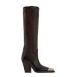 Paris Texas El Dorado 100 Embellished Toe Boots in Ebano Leather
