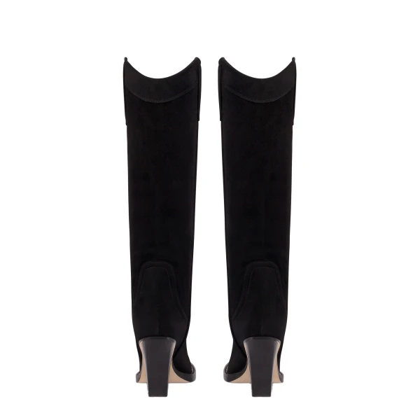 El Dorado 100 Embellished Toe Boots in Off Black Suede - Image 4