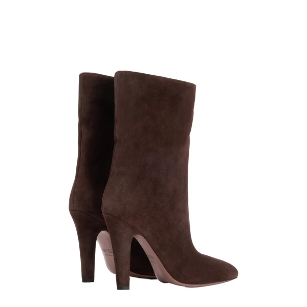 Elsa 100 Ankle Boots in Cioccolato Suede - Image 3
