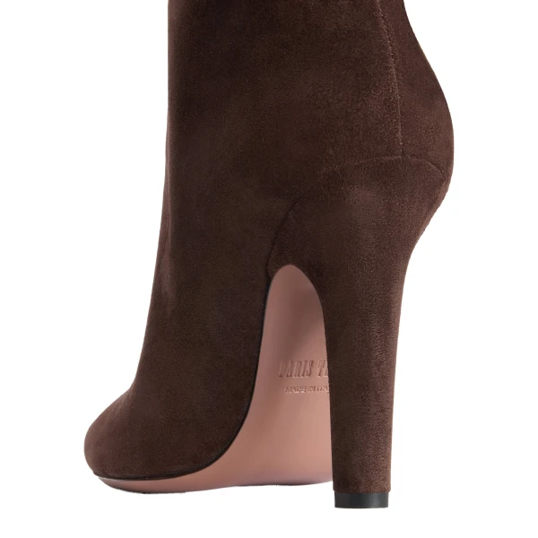 Elsa 100 Ankle Boots in Cioccolato Suede - Image 4