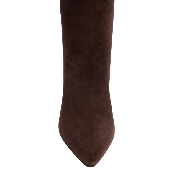 Elsa 100 Ankle Boots in Cioccolato Suede - Image 5
