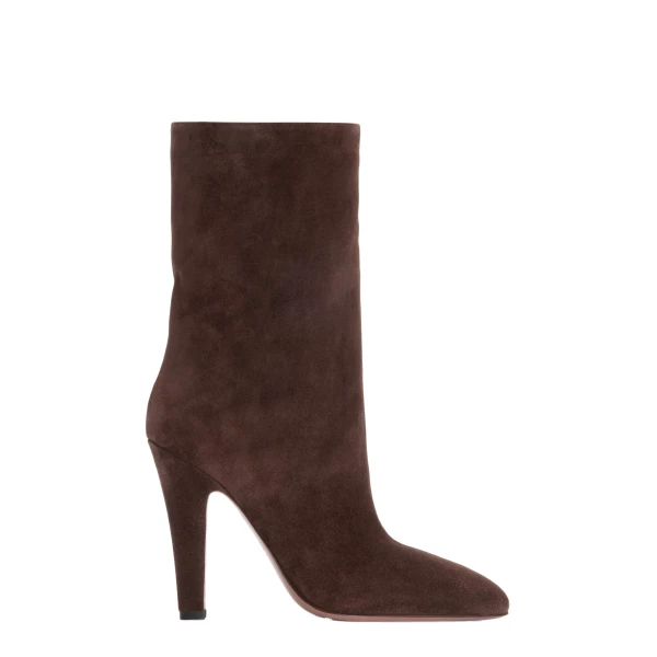 Elsa 100 Ankle Boots in Cioccolato Suede