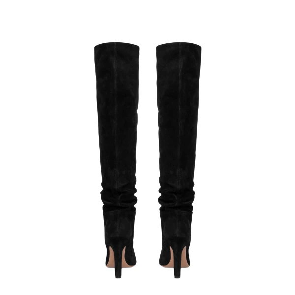 Elsa 100 Boots in Black Suede - Image 4
