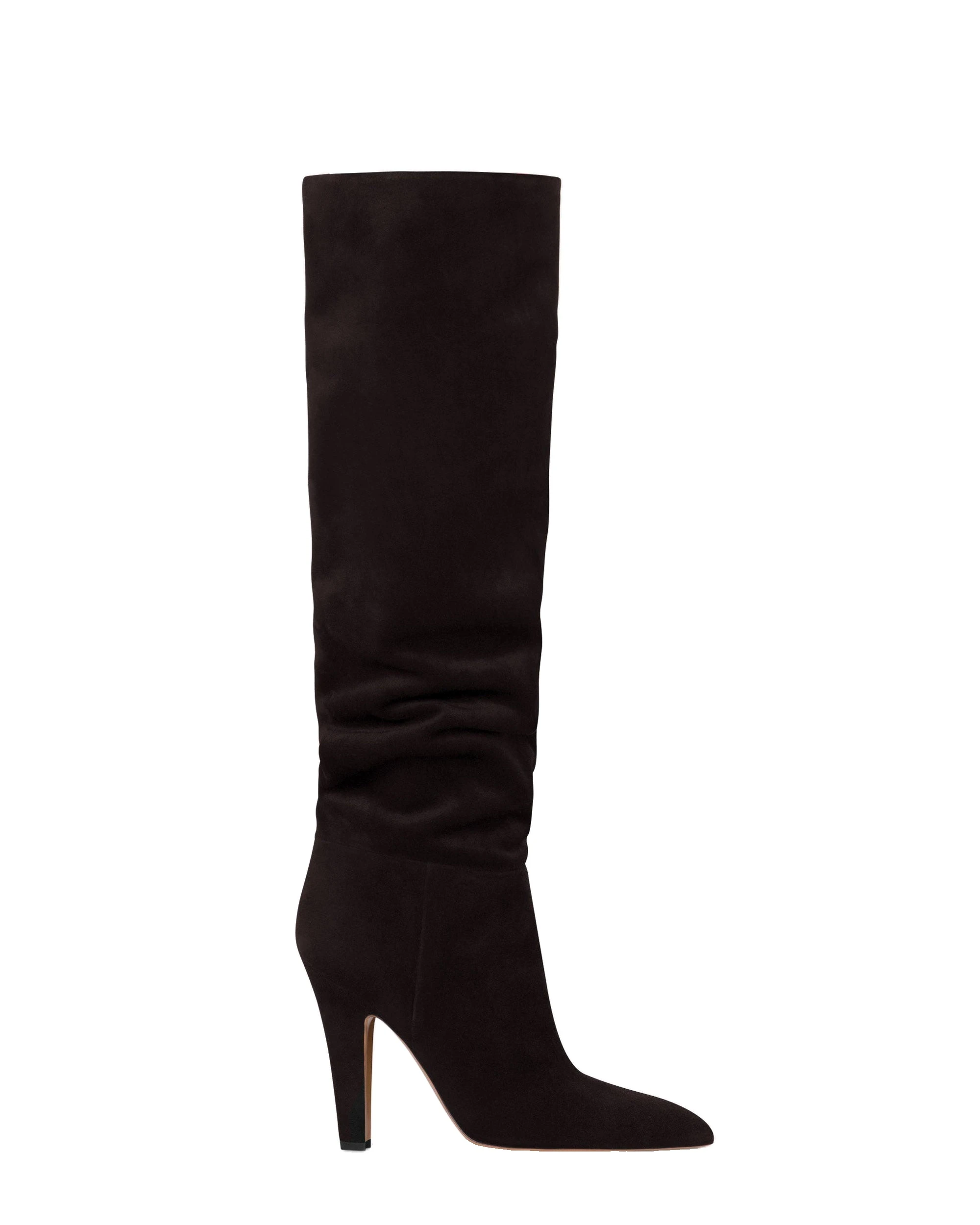 Paris Texas Elsa 100 Boots in Ebano | Luxury Shoes Paris Texas Elsa 100 Boots in Ebano Suede