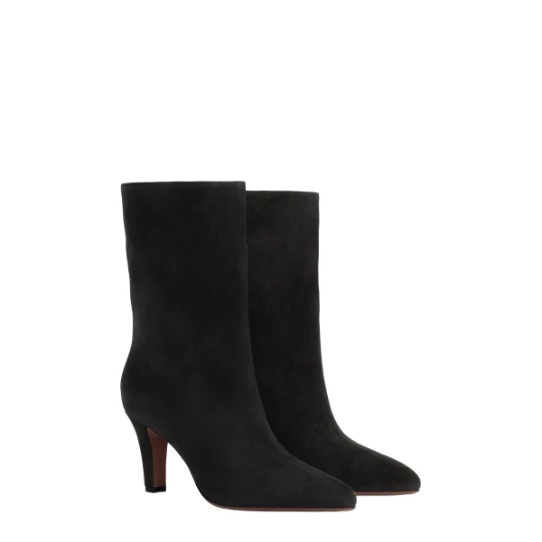 Elsa 75 Ankle Boots in Black Suede - Image 2