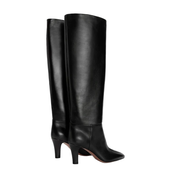 Elsa 75 Boots in Black Nappa Leather - Image 3