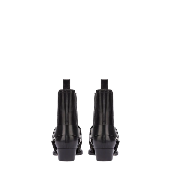 Helena 35 Ankle Boots in Black Shiny Vintage Leather - Image 4