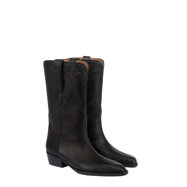 Hilda 35 Boots in Black Shiny Leather - Image 2