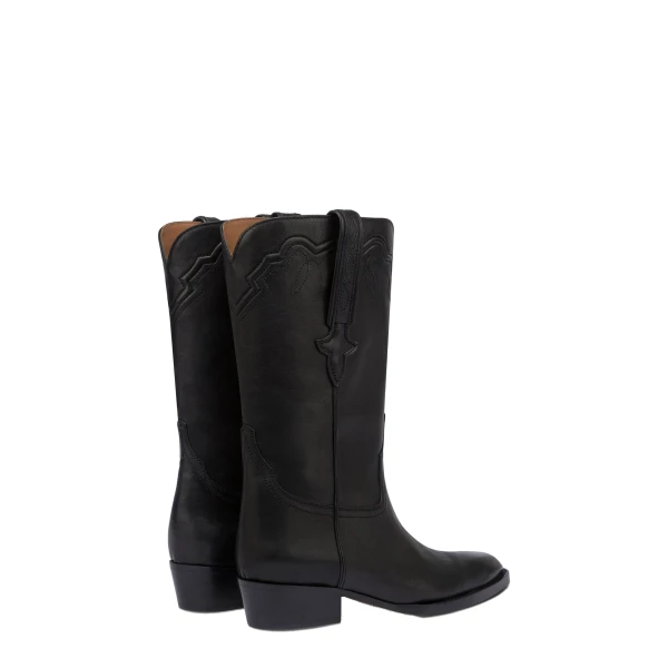 Hilda 35 Boots in Black Shiny Leather - Image 3