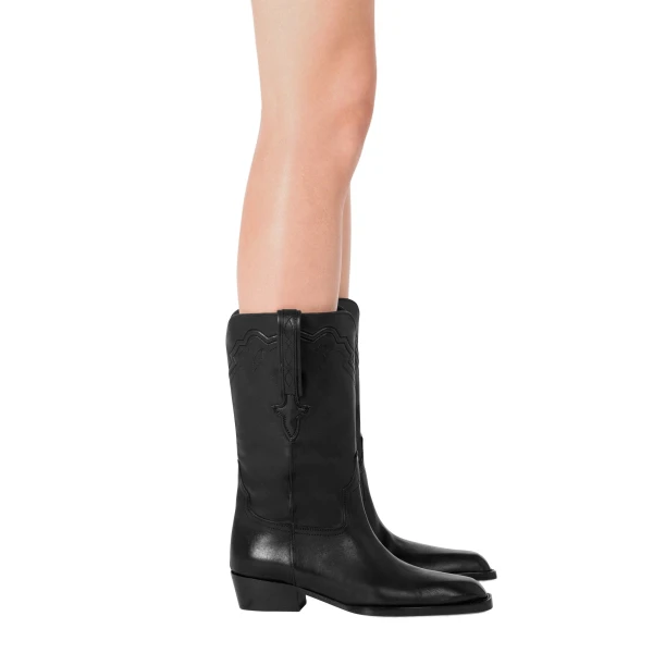 Hilda 35 Boots in Black Shiny Leather - Image 6