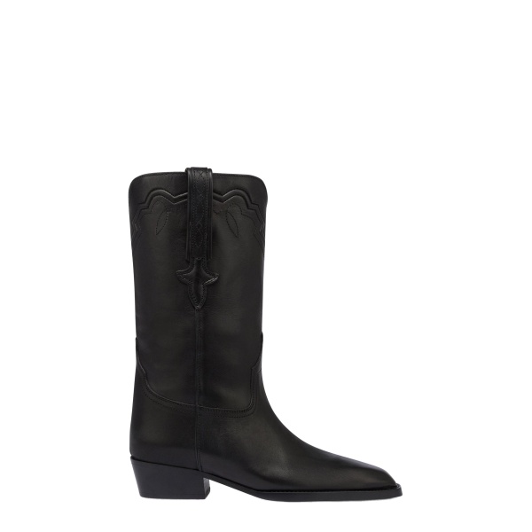 Paris Texas Hilda 35 Boots in Black Shiny Leather