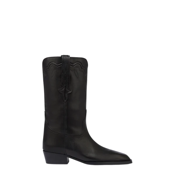 Paris Texas Hilda 35 Boots in Black Shiny Leather