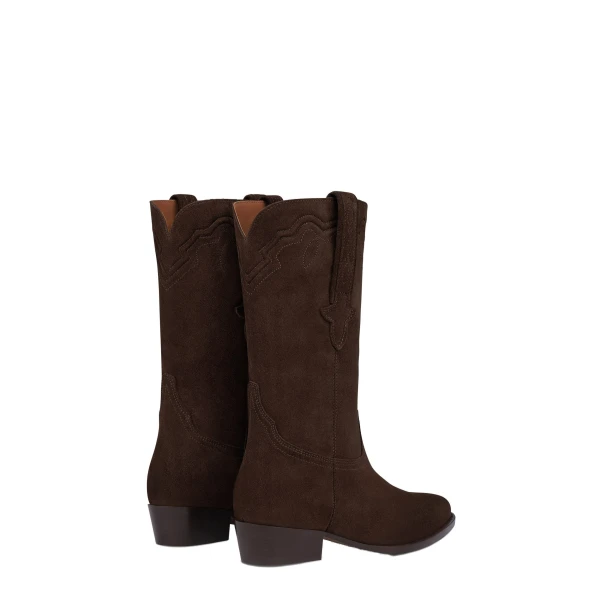 Hilda 35 Boots in Ebano Waxed Suede - Image 3
