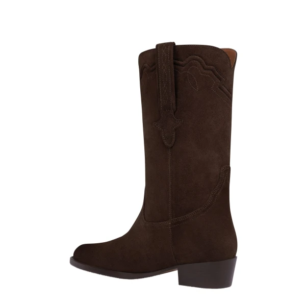 Hilda 35 Boots in Ebano Waxed Suede - Image 5