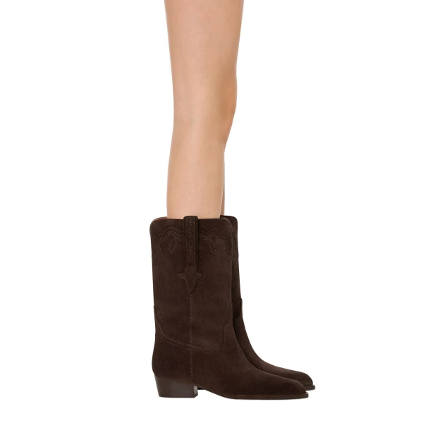 Hilda 35 Boots in Ebano Waxed Suede - Image 6