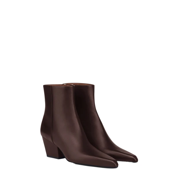 Jane 60 Ankle Boots in Mocha Leather - Image 2