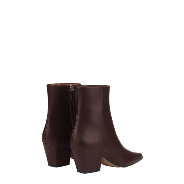 Jane 60 Ankle Boots in Mocha Leather - Image 3