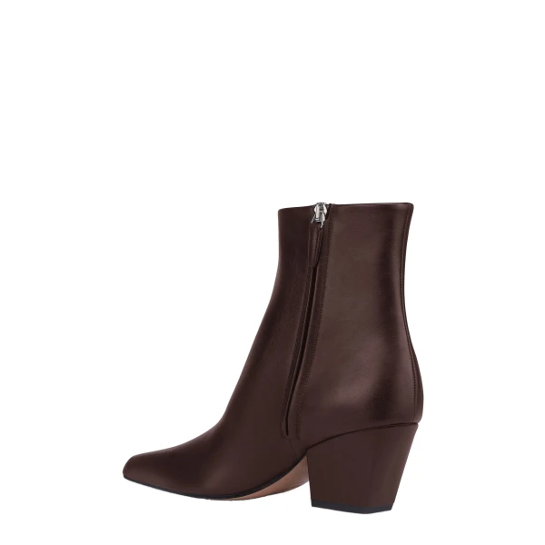 Jane 60 Ankle Boots in Mocha Leather - Image 5