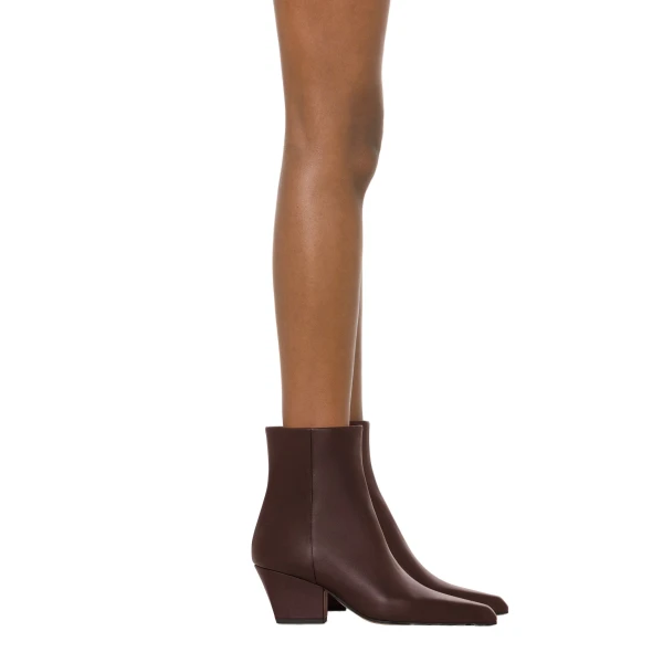 Jane 60 Ankle Boots in Mocha Leather - Image 6