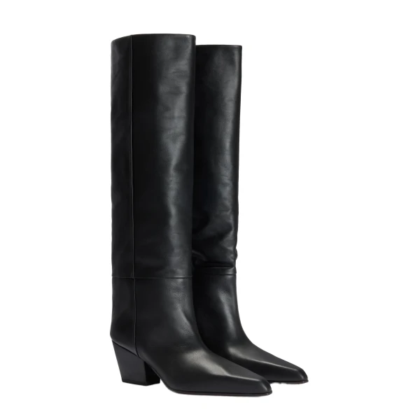 Jane 60 Boots in Black Leather - Image 2