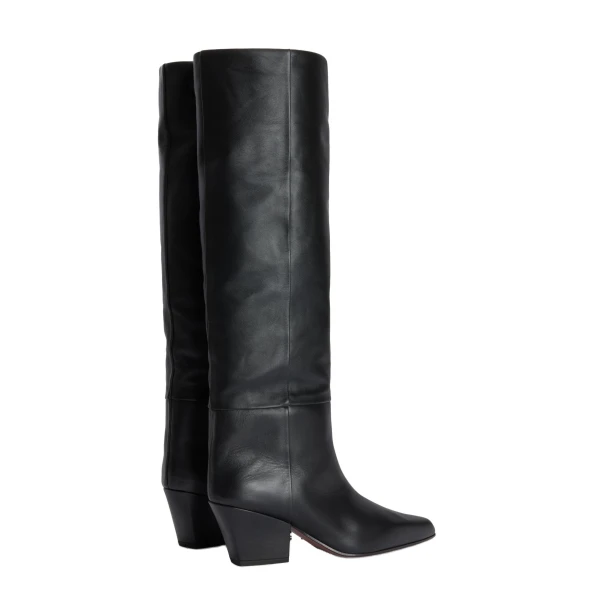 Jane 60 Boots in Black Leather - Image 3