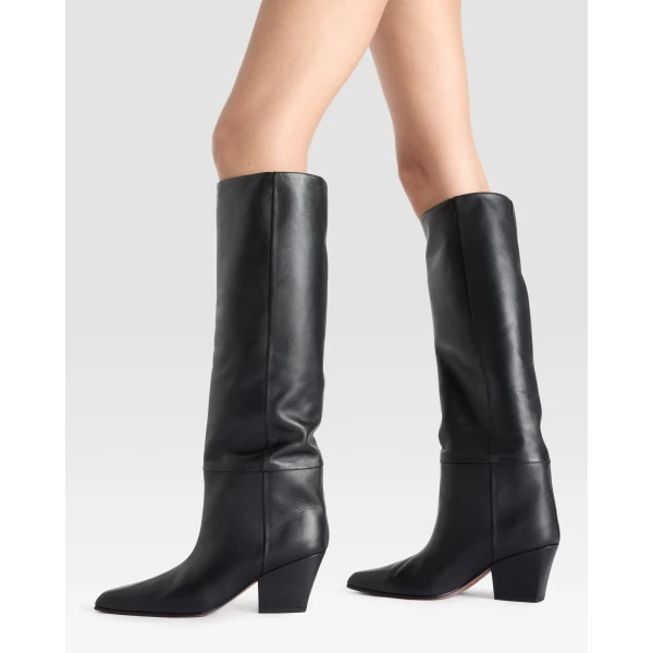 Jane 60 Boots in Black Leather - Image 6