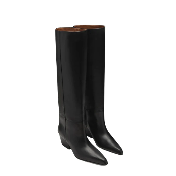Jane 60 Boots in Black Nappa Leather - Image 2