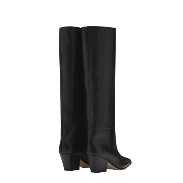 Jane 60 Boots in Black Nappa Leather - Image 3