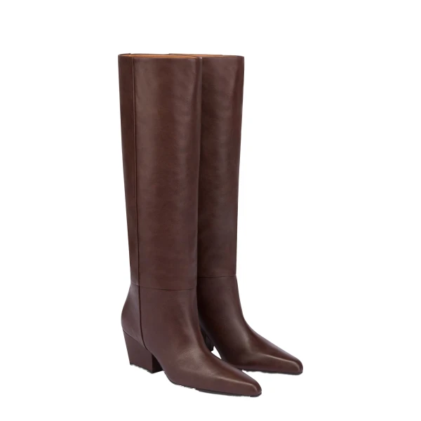 Jane 60 Boots in Mocha Leather - Image 2