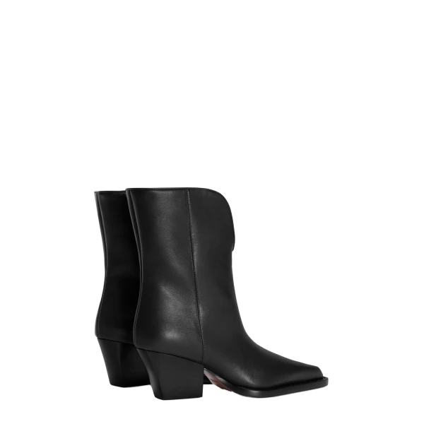 Jane 60 Mid-Calf Boots in Black Leather - Image 3