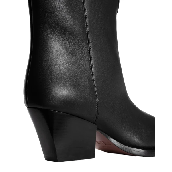 Jane 60 Mid-Calf Boots in Black Leather - Image 4