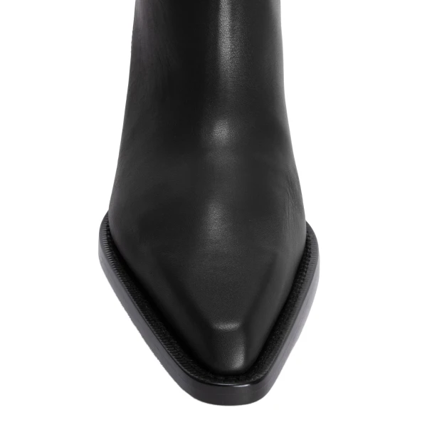 Jane 60 Mid-Calf Boots in Black Leather - Image 5