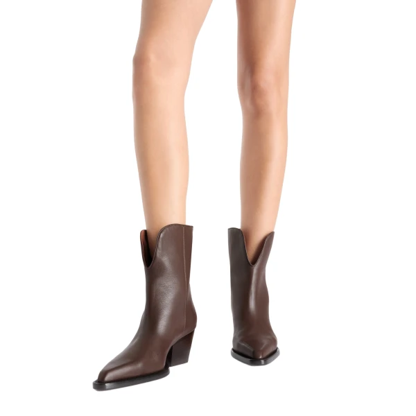 Jane 60 Mid-Calf Boots in Ebano Leather - Image 6