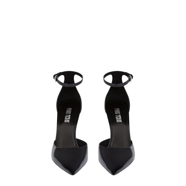Lidia 105 Ankle-Strap Pumps in Black Patent Leather - Image 3