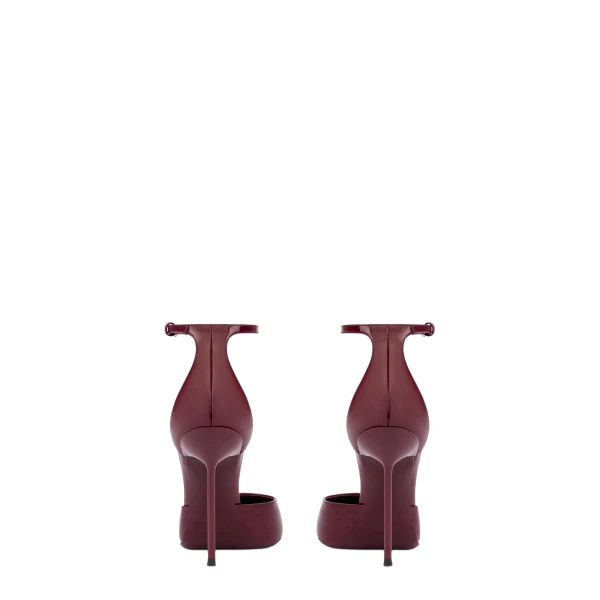 Lidia 105 Ankle-Strap Pumps in Rouge Noir Patent Leather - Image 4